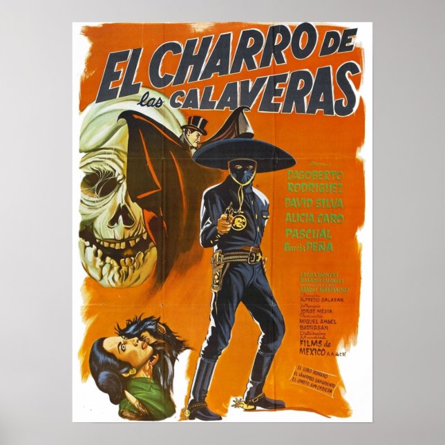 El Charro De Las Calaveras Poster (Vorne)