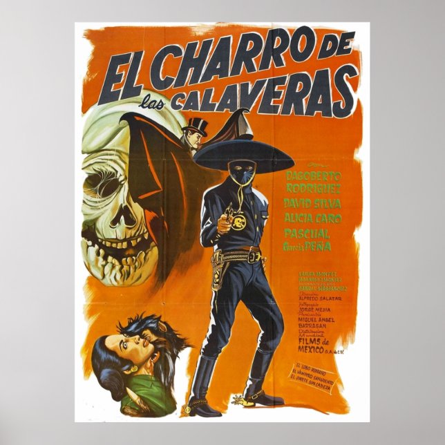 El Charro De Las Calaveras Poster (Vorne)