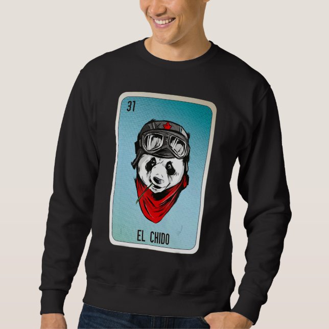 El Chido Mexican Slang Lottery Bingo Cards Sweatshirt (Vorderseite)