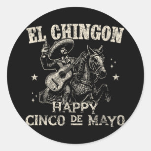 El Chingon El Chingón Mexikanisches Bad Happy Cinc Runder Aufkleber