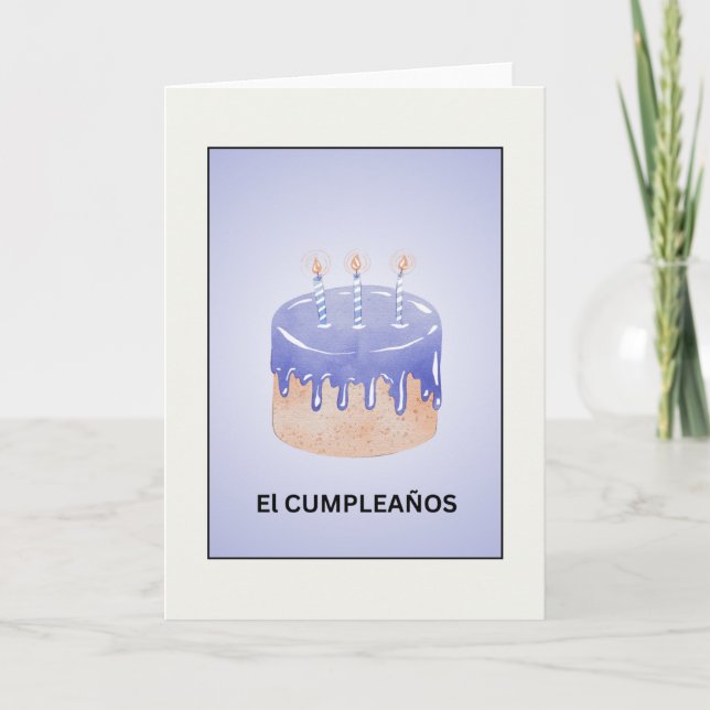 El Cumpleaños Geburtstagskarte Dankeskarte (Vorderseite)