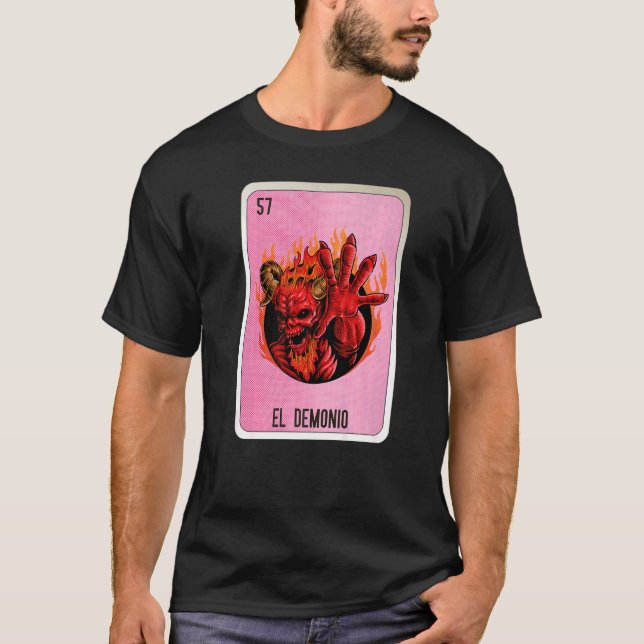 El Demonio Mexican Slang Lottery Bingo Cards T-Shirt (Vorderseite)