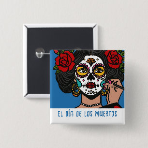 El día de Los Muertos Button