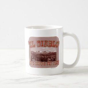 El Diablo Funny Bay Area Mountain Logo Tasse