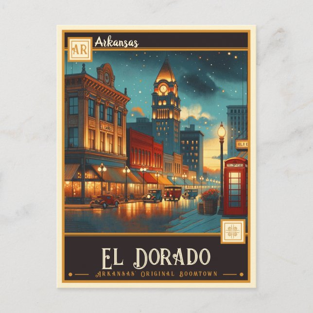 El Dorado, Arkansas | VINTAG Postkarte (Vorderseite)