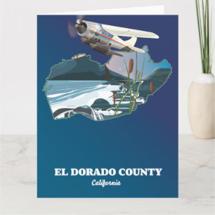 El Dorado County California Karte Postkarte