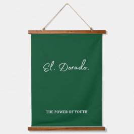 El Dorado Typografie Wandteppich Mit Holzrahmen