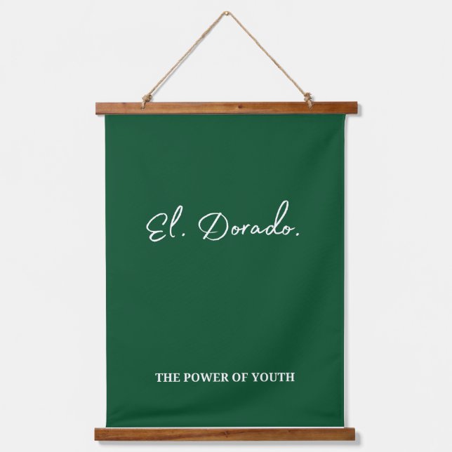 El Dorado Typografie Wandteppich Mit Holzrahmen (Vorderseite)