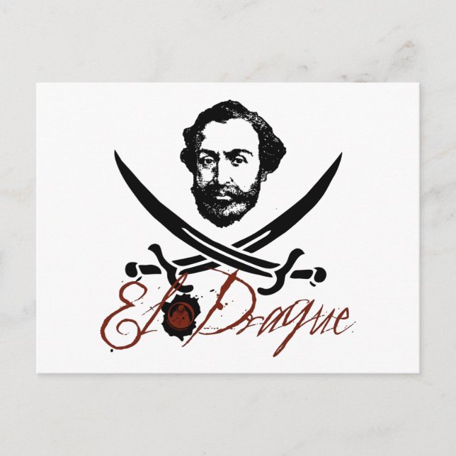 El Draque Pirate Insignia Postkarte (Vorderseite)