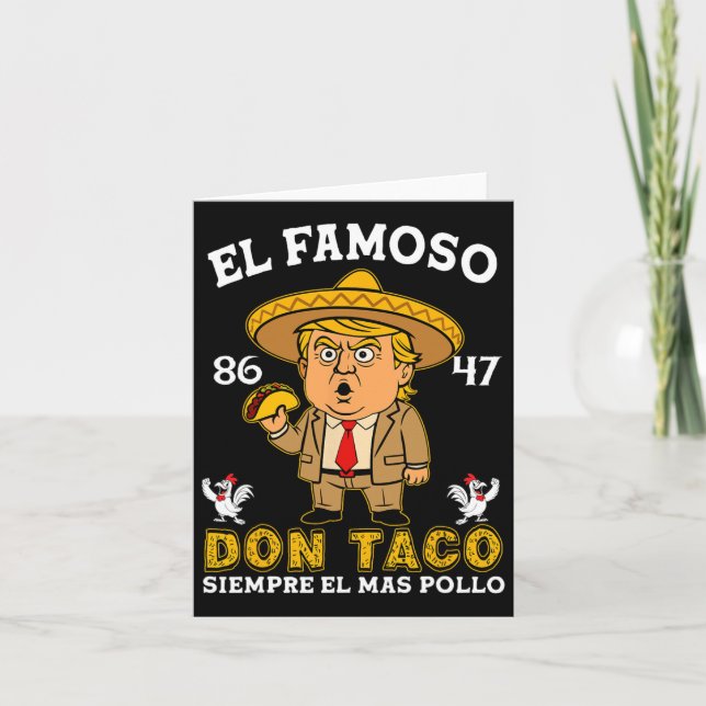 El Famoso Don Taco Trump kassiert Anti Trump Karte (Vorderseite)