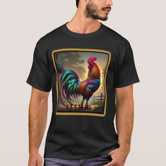 El Gallo Mexican Lottery Bingo Spiel Traditionelle T-Shirt (Vorderseite)