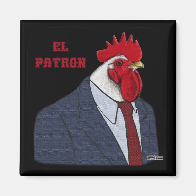 El Gallo Patron Magnet (Vorne)
