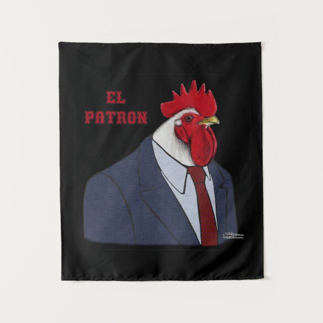 El Gallo Patron Wandteppich (Vorderseite)