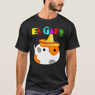 El Gato Calico Cat Cinco de Mayo Latino Kitino T-Shirt