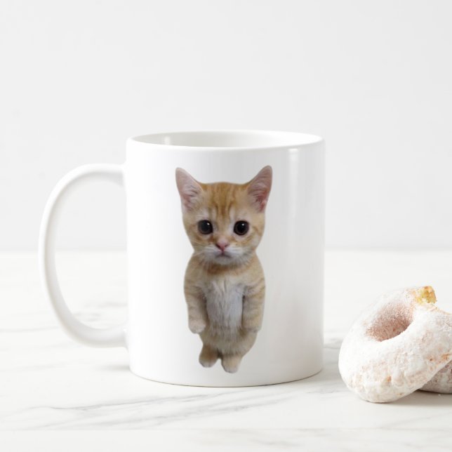 El Gato Cat Meme Tasse Doppelseitig (Mit Donut)