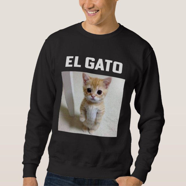 El Gato Meme Katze Sweatshirt (Vorderseite)