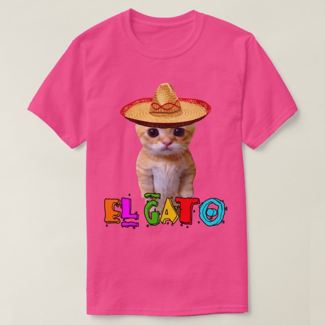 El Gato Meme Mexican Cat Latino Munchkin Kitty Cin T-Shirt (Design vorne)