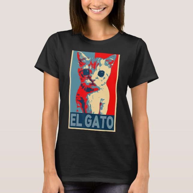 El Gato Meme Sad Cying Cat Kitty Meme retro vinta T-Shirt (Vorderseite)