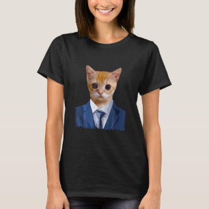 El Gato Meme Tragen eines Anzugs Niedlich Sad Cat T-Shirt