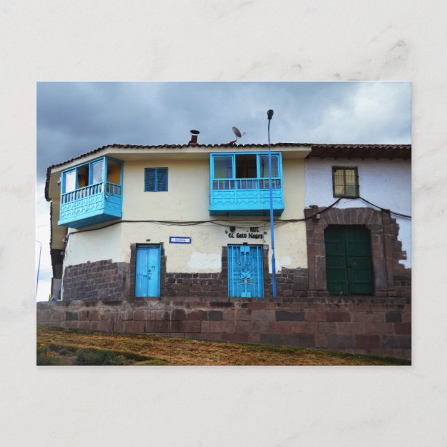 El Gato Negro Restaurant, Cusco, Peru Postkarte (Vorderseite)