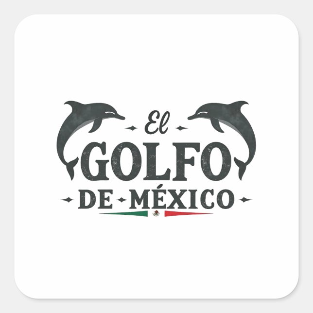 El Golfo De Mexico Amerikanische Golfregion Mexiko Quadratischer Aufkleber (Vorderseite)