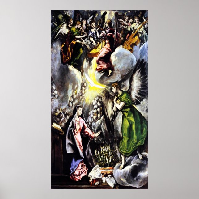 El Greco Ankündigung Jungfrau Mary Poster (Vorne)