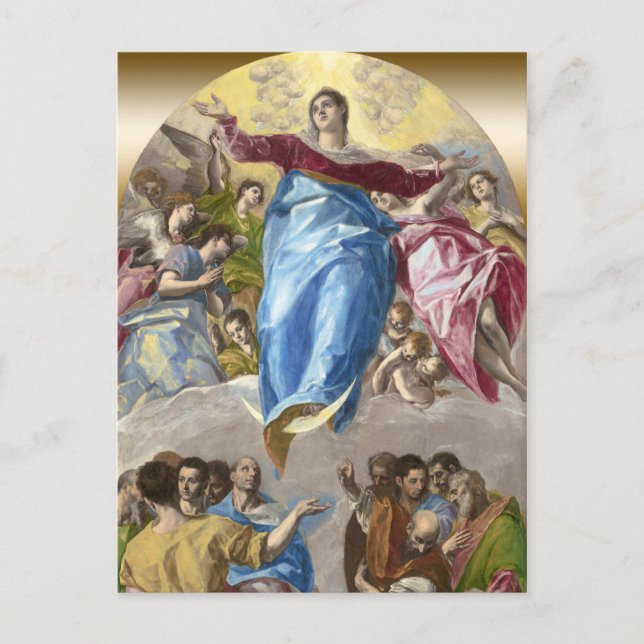 El Greco Annahme der Jungfrau Altar Postkarte (Vorderseite)