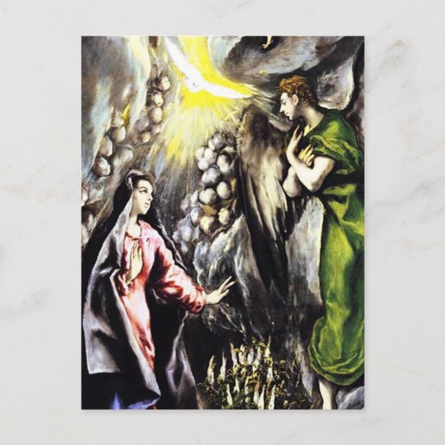El Greco Annunciation Jungfrau Mary Postkarte (Vorderseite)