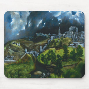 El Greco-Ansicht der Toledo-Mausunterlage Mousepad