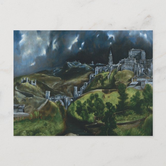 El Greco Ansicht von Toledo Postkarte (Vorderseite)