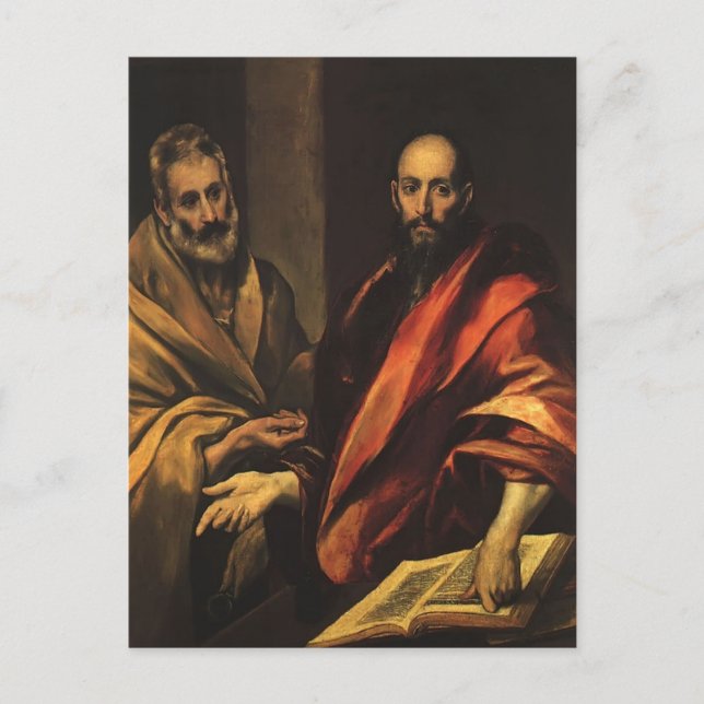 El Greco - Apostel Peter und Paul Postkarte (Vorderseite)