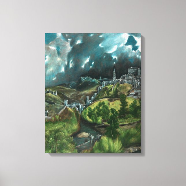 El Greco Aussicht auf Toledo Leinwanddruck (Vorderseite)