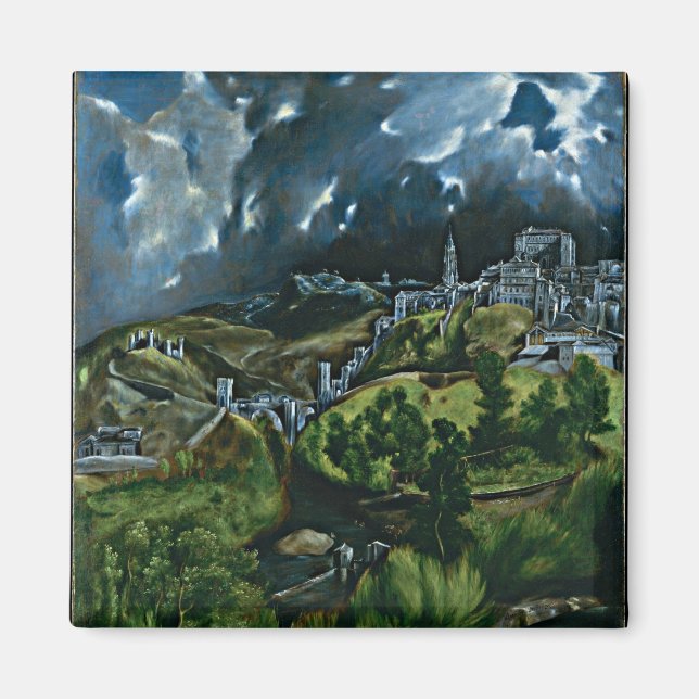El Greco - Aussicht auf Toledo Magnet (Vorne)