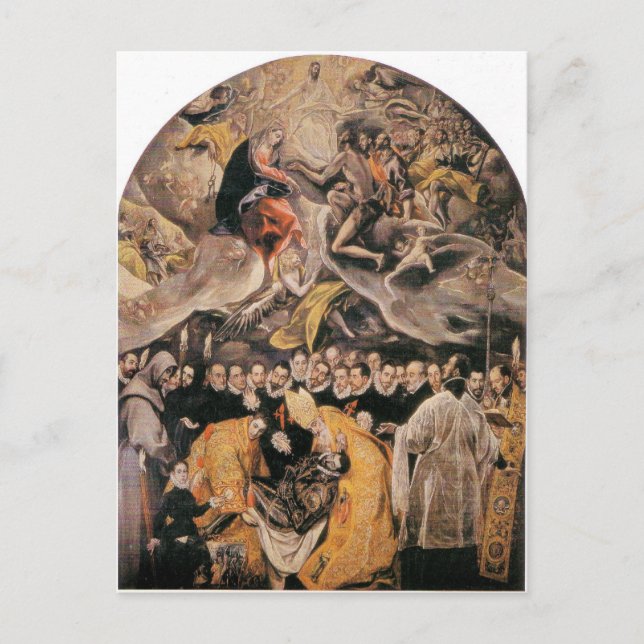 El Greco - Beschaffung des Comte dOrgaz Postkarte (Vorderseite)