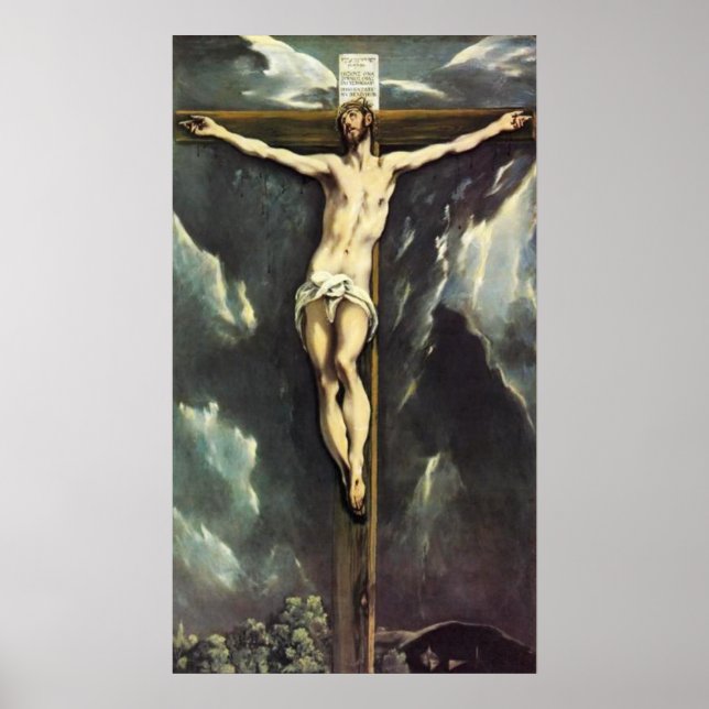 El Greco Christ auf dem Kreuzplakat Poster (Vorne)