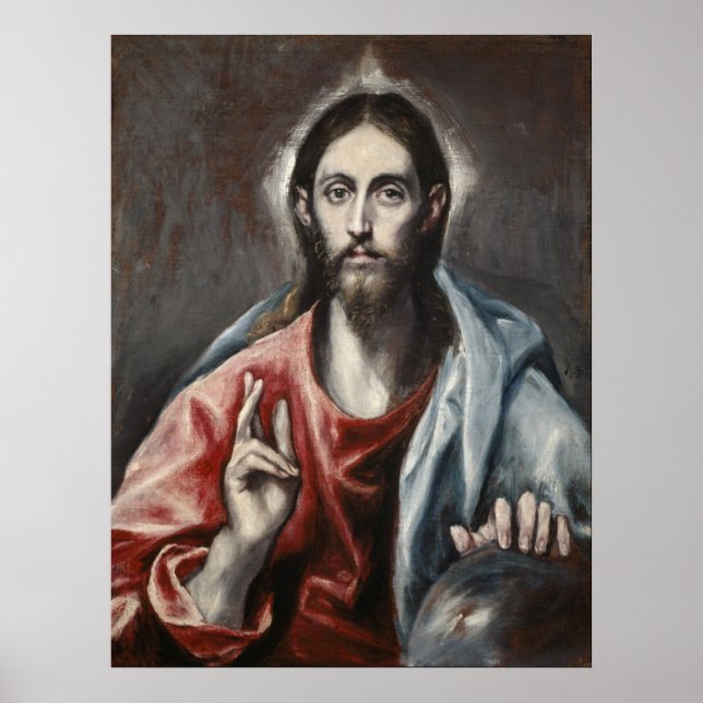 El Greco - Christlicher Segen Poster (Vorne)