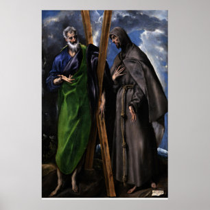 El Greco Christliches Jesus Kruzifix Gemälde Druck Poster