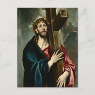 El Greco - Christus, der das Kreuz führt Postkarte