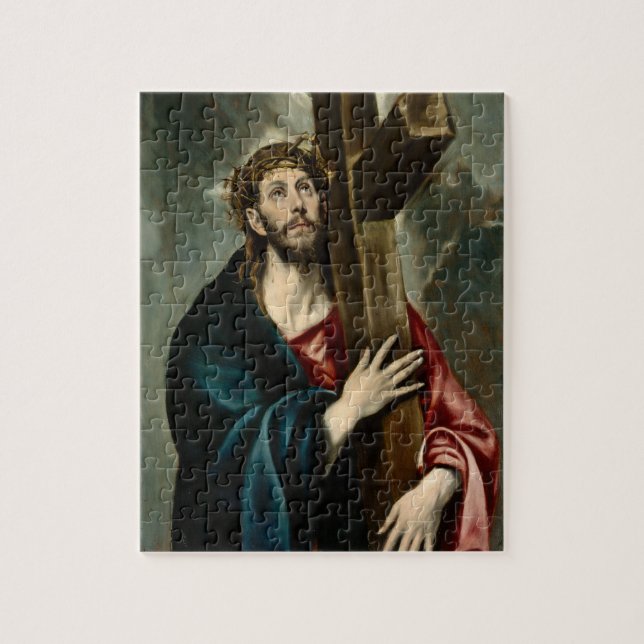El Greco - Christus, der das Kreuz führt Puzzle (Vertikal)