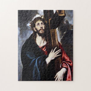 El Greco Christus, der das Querpuzzlespiel trägt Puzzle