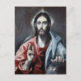 El Greco Christus segne den Erretter der Welt Postkarte