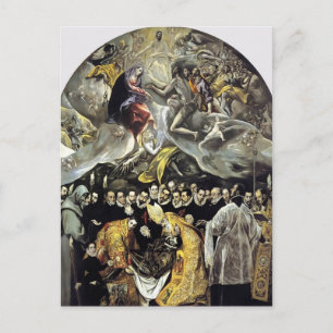 El Greco - Das Grab des Grafen von Orgaz Postkarte