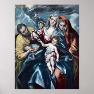 El Greco Die heilige Familie mit Mary Magdalen Poster