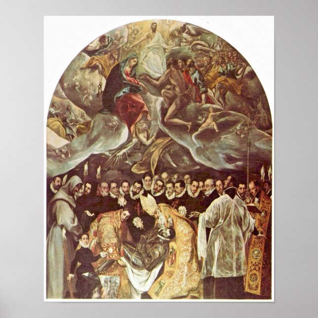 El Greco - Grab von Graf Orgaz Poster (Vorne)