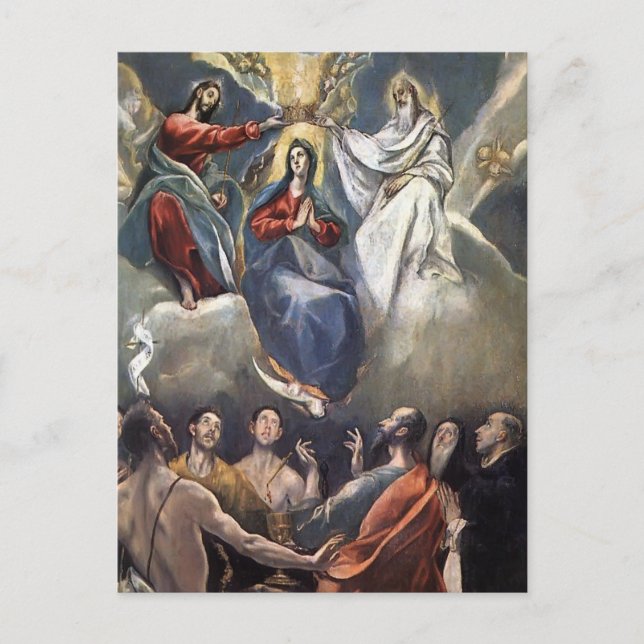 El Greco - Krönung der Jungfrau Postkarte (Vorderseite)