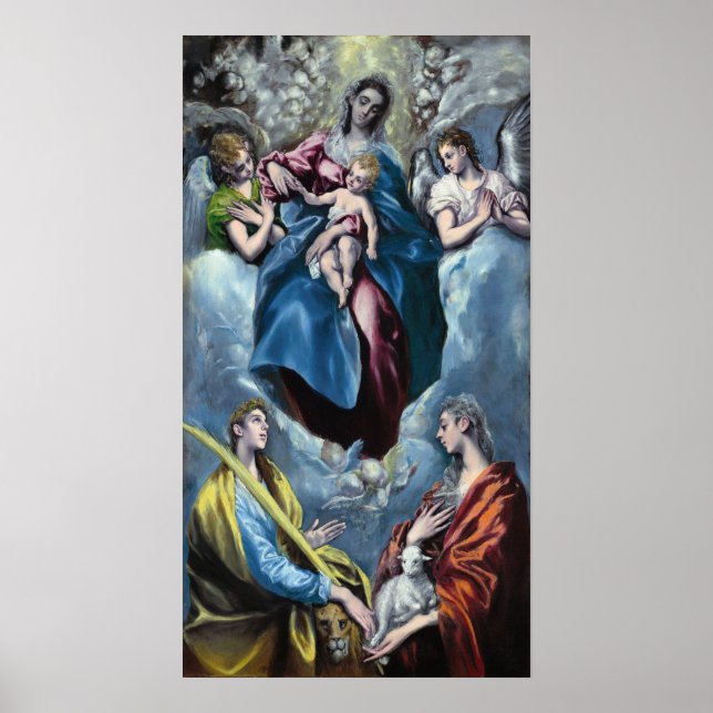 El Greco Madonna und Kind mit Saint Martina und Poster (Vorne)