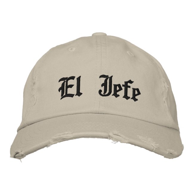El Jefe Bestickte Baseballkappe (Vorderseite)