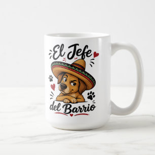 El Jefe del Barrio Lustiger Hund im Sombrero Kaffeetasse