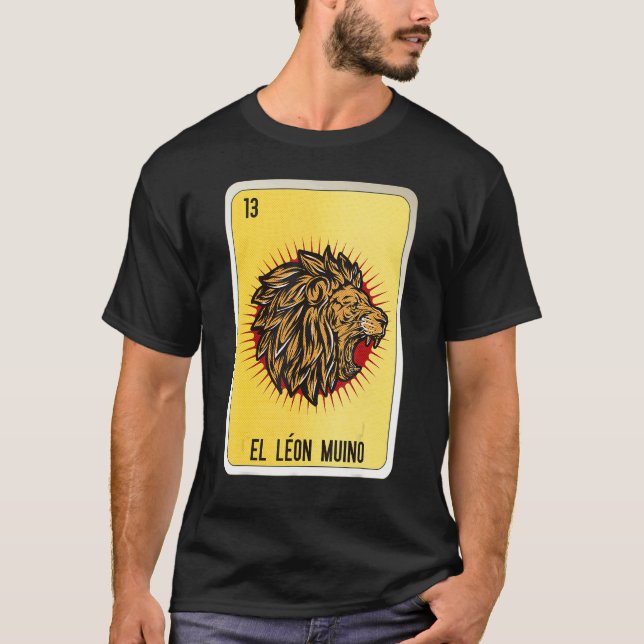 El Leon Muino Mexican Slang Lottery Bingo Cards T-Shirt (Vorderseite)