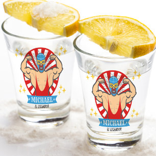 El Luchador Mexican Lucha Libre Tequila Schnapsglas
